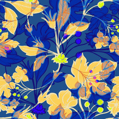 Beautiful seamless floral pattern background.
