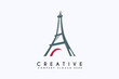 Eiffel tower logo design vector illustration. Eiffel business logos, template design element