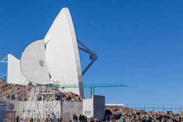 Beautiful shot of the Large millimeter telescope Alfonso Serrano in Mexico. Relief highest mountain