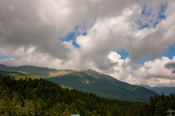 Sticker - clouds in the mountains