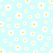 © NewSaetiew - Daisy flower vector pattern illusration floral background.  Pretty floral pattern for print. Flat design vector.