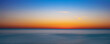 Blue and orange sky after sunset over the Gulf of Mexico from Venice Florida USA