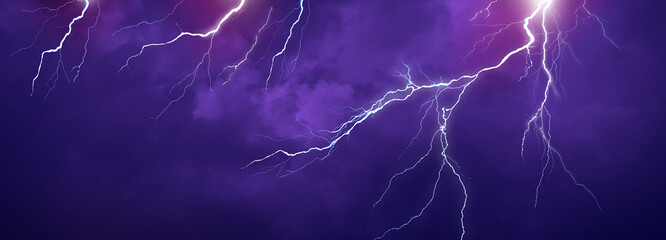 Wall Mural - lightning, thunder cloud dark cloudy sky