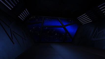 Wall Mural - Space environment, ready for comp of your characters 3D rendering