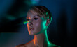 © Victor Torres/ADDICTIVE STOCK - Creative image of mannequin woman in dark room with light effects
