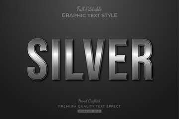 Canvas Print - Silver Elegant Editable Text Effect Font Style