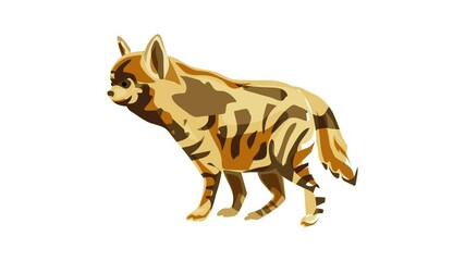 Canvas Print - Hyena icon animation best on white background for any design