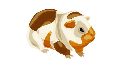 Sticker - Sea pig icon animation best on white background for any design