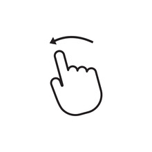 Swipe Left Icon Symbol Sign Vector