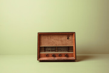 old radio on the wall