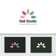 trendy and modern nail logo and icon best for salon, cosmetics, manicure, services design template