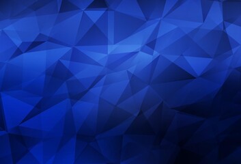 Wall Mural - Dark BLUE vector abstract polygonal template.