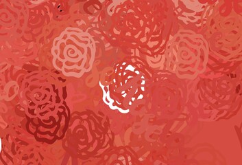 Light Red vector pattern with random forms.