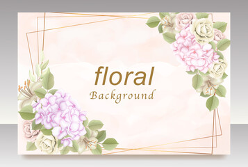 Wall Mural - Welcome floral background