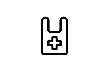 Sticker - Pharmacy Outline Icon - Bag