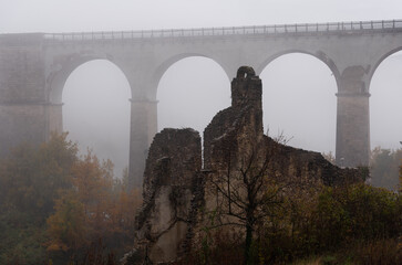 Isernia, Molise, ruins of the Celestial Convent of S. Spirito.  View.