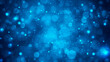 © Alrika  - Shiny blue bokeh background with circles and flashes
