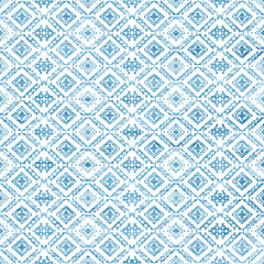  Geometric klim ikat pattern with grunge texture
