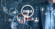 © photon_photo - Internet, business, Technology and network concept.virtual screen of the future and sees the inscription: Domain