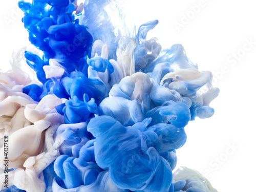 Papel de parede Abstract blue paint splash