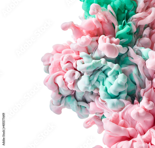 Tela Abstract ink in water on white background