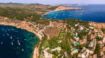 Wall Mural - Porroig and Cala Jondal. Ibiza island. Spain.