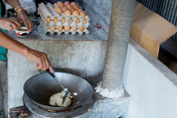 Thai cooking from eggs (fried egg)