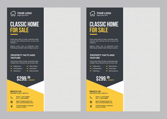 Vector illustration, a real estate flyer template can be used for all your needs, suitable for all property-related businesses