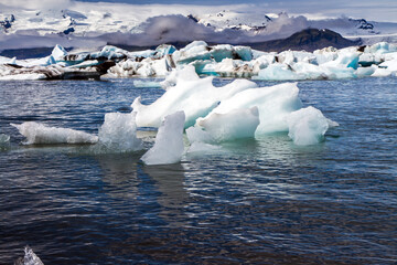 Canvas Print - Cold July day. Iceland