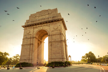 india gate, new delhi, india