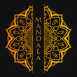 Mandala Background with orange  Pattern, Ornamental Background. 