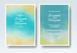 © REZI - Wedding invitation with abstract splash watercolor