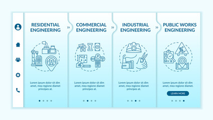Civil engineering onboarding vector template