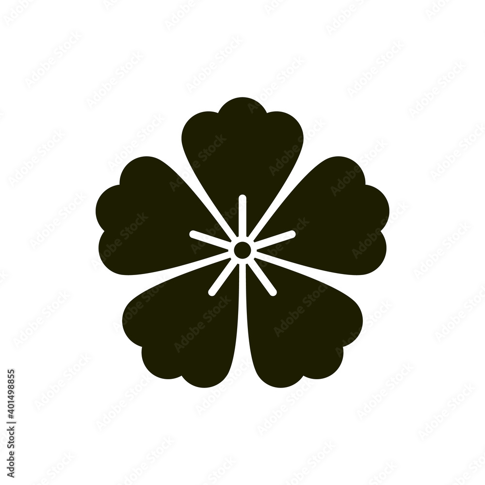 Sakura symbol or Japanese style flower design Sign