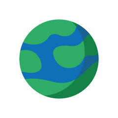 Sticker - world planet earth flat style icon