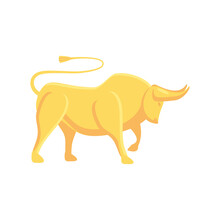 Chinese New Year 2021 Gold Bull Vector Design