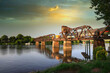 bridge, Georgia, Ga, Railway, Crossing, River, Sunset, River, Savannah, Travel, Landscape
