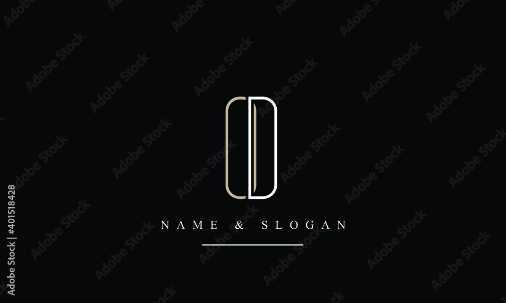 OD, DO, O, D  Letter Logo Design with Creative Modern Trendy Typography - obrazy, fototapety, plakaty 