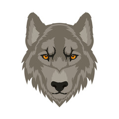 Poster - wild wolf animal head fauna character