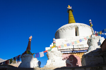 Buddhist stupa, chorten, Buddhist monastery, Tibet, Ladakh, India