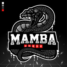The Black Mamba Mascot. Esport Logo Design