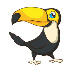 Wall Mural - cute toucan comic cartoon character