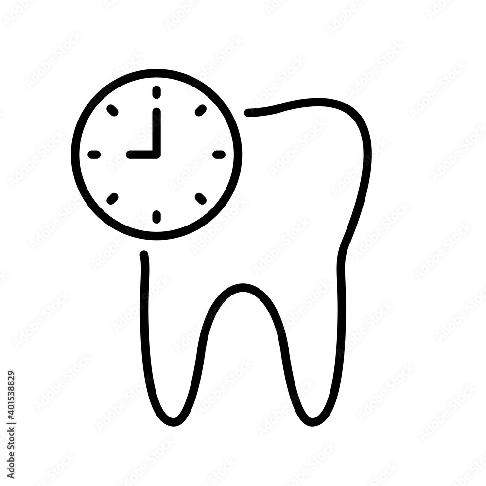 Dental Time Icon. Dentist Appointment sign. Dentist reception time ...