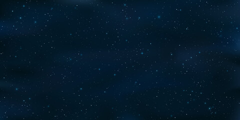 Wall Mural - realistic starry sky. shining stars in the night sky. galaxy objects. cosmic background or wallpaper