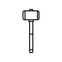 Wall Mural - Sledge Hammer Mallet tool line icon