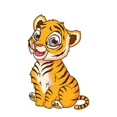 Wall Mural - cute tiger baby cartoon character