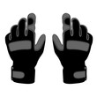 Tactical gloves for outdoor activities in vector.Warm sports gloves in vector.Winter gloves logo.