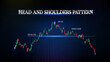 © moxumbic - abstract background of stock market head and shoulders price pattern with candle stick graph