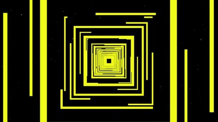 Wall Mural - high tech square tunnel background for theme of vj or dance music entertainment concept.