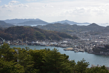 日本の広島県尾道市の美しい風景